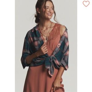 anthropologie button down shirt SZ XS NWT